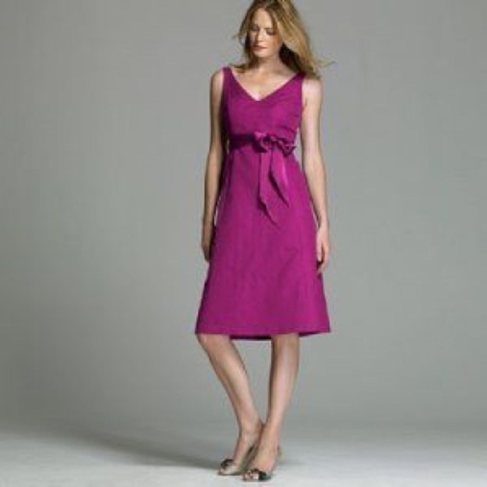 J.Crew Cocktail Dress Burgundy Size 2 Empire Waist